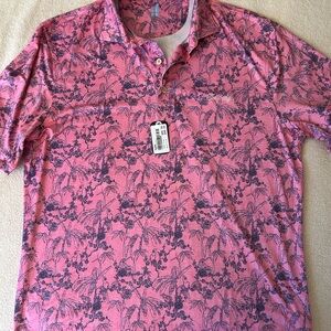 johnnie-O Pink The Ridge Floral Print Polo